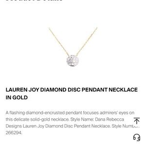 Dana Rebecca Designs Gold and Silver Diamond Disc Necklace